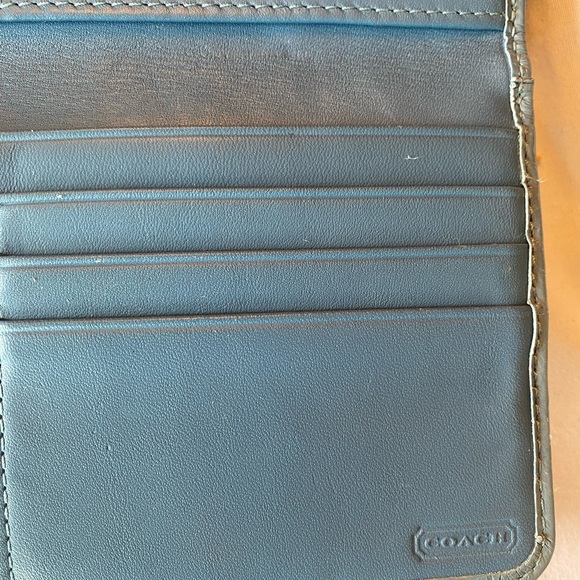 Coach Signature C Brown & Blue Canvas Bag AND Wallet - Picture 11 of 16